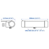 Illustration with measurements for the product: VOXNAN.