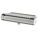 VOXNAN chrome shower mixer, sleek design, safety stop & cold touch, shampoo shelf.