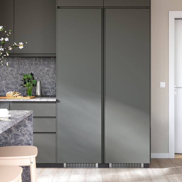 VOXTORP Door, dark grey vertical handle, 60x200 cm