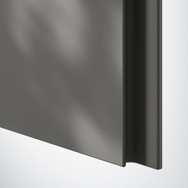 VOXTORP Door, dark grey vertical handle, 60x140 cm