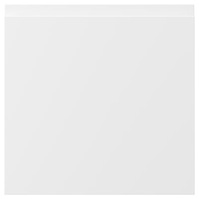 VOXTORP matte white kitchen door: sleek, modern, white, smooth, with integrated handles.