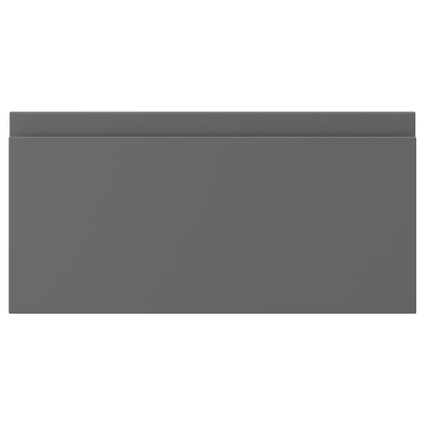 VOXTORP drawer in dark grey, modern and minimalist design, smooth, plastic edges, rectangular shape.