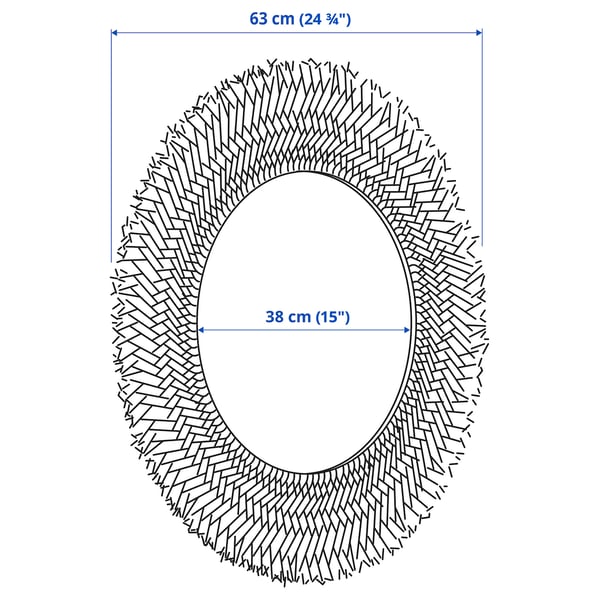 Illustration with measurements for the product: VRIGSTAD.
