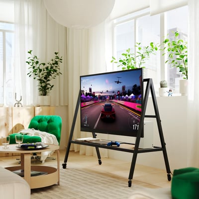 YXSTABY Gaming tv stand on castors, black
