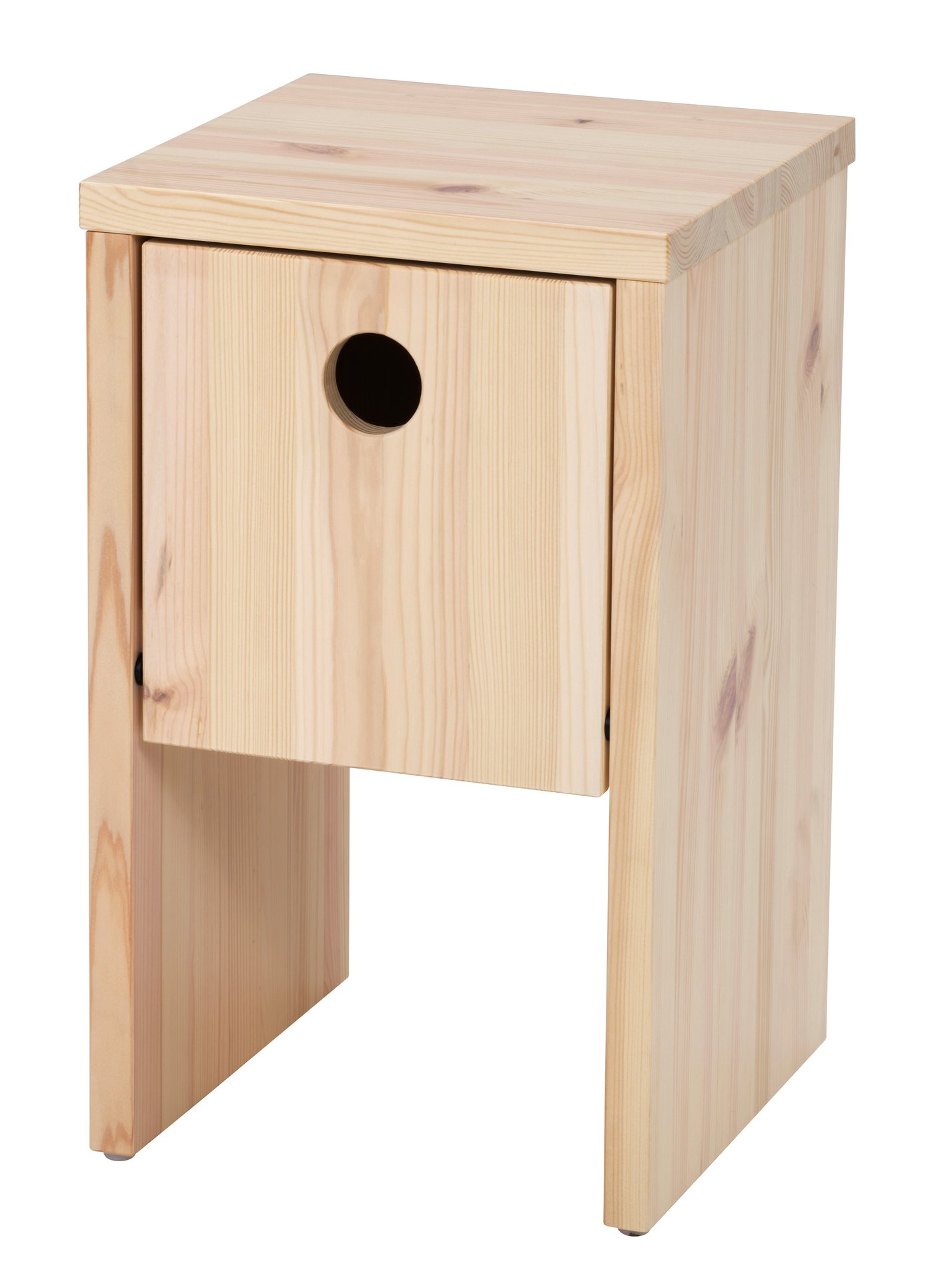 IKEA PS 2026 sängbord, furu med nedfällbar dörr, 30x30x50 cm