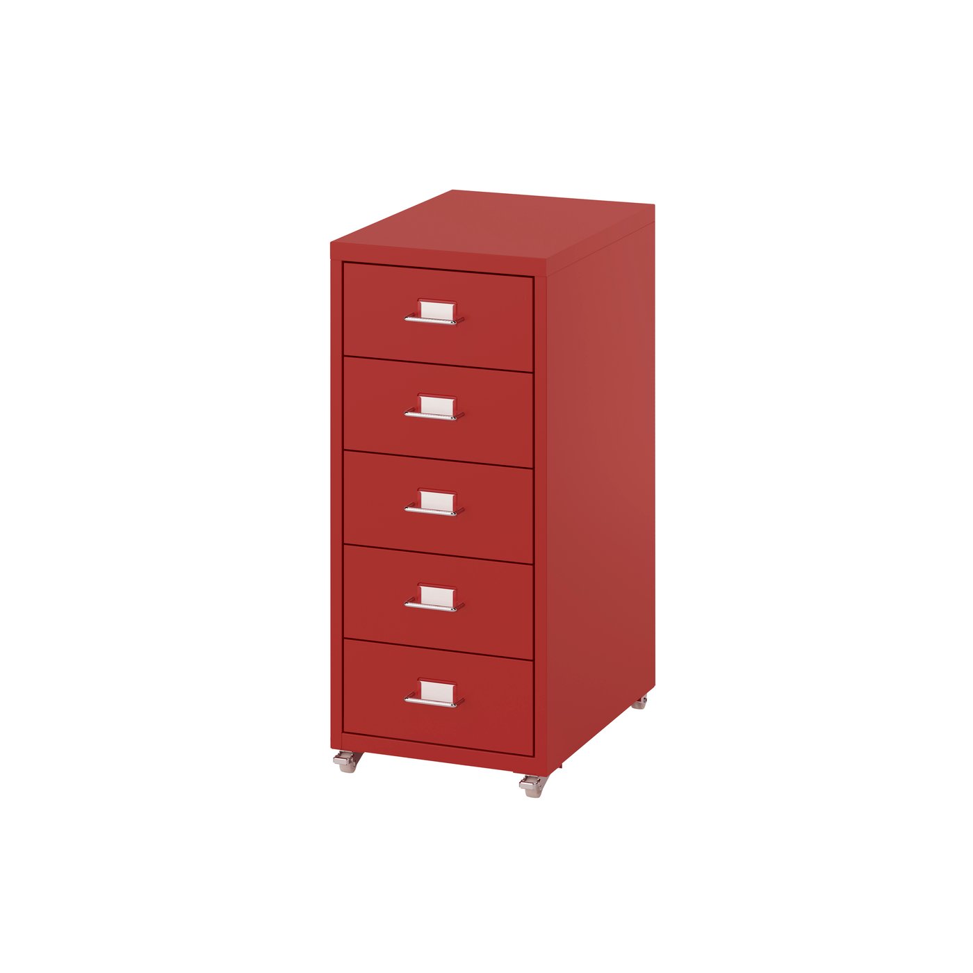 IKEA HELMER hurts på hjul, röd, 28x44x65 cm, lådhurts på hjul