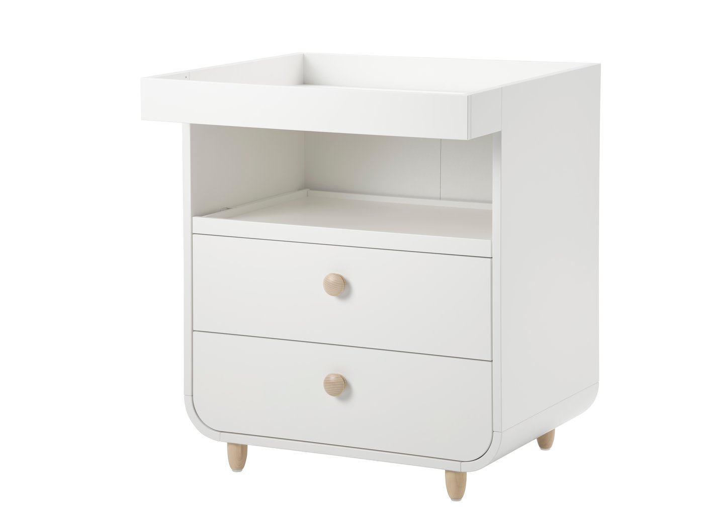 IKEA MYLLRA skötbord med lådor, vit, 85x79x97 cm