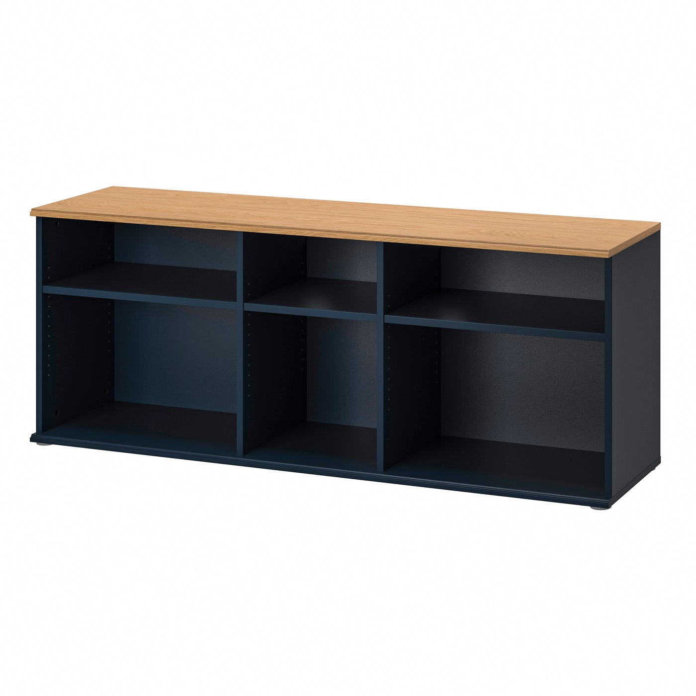 IKEA SKRUVBY tv-bänk, svartblå, 156x38x60 cm