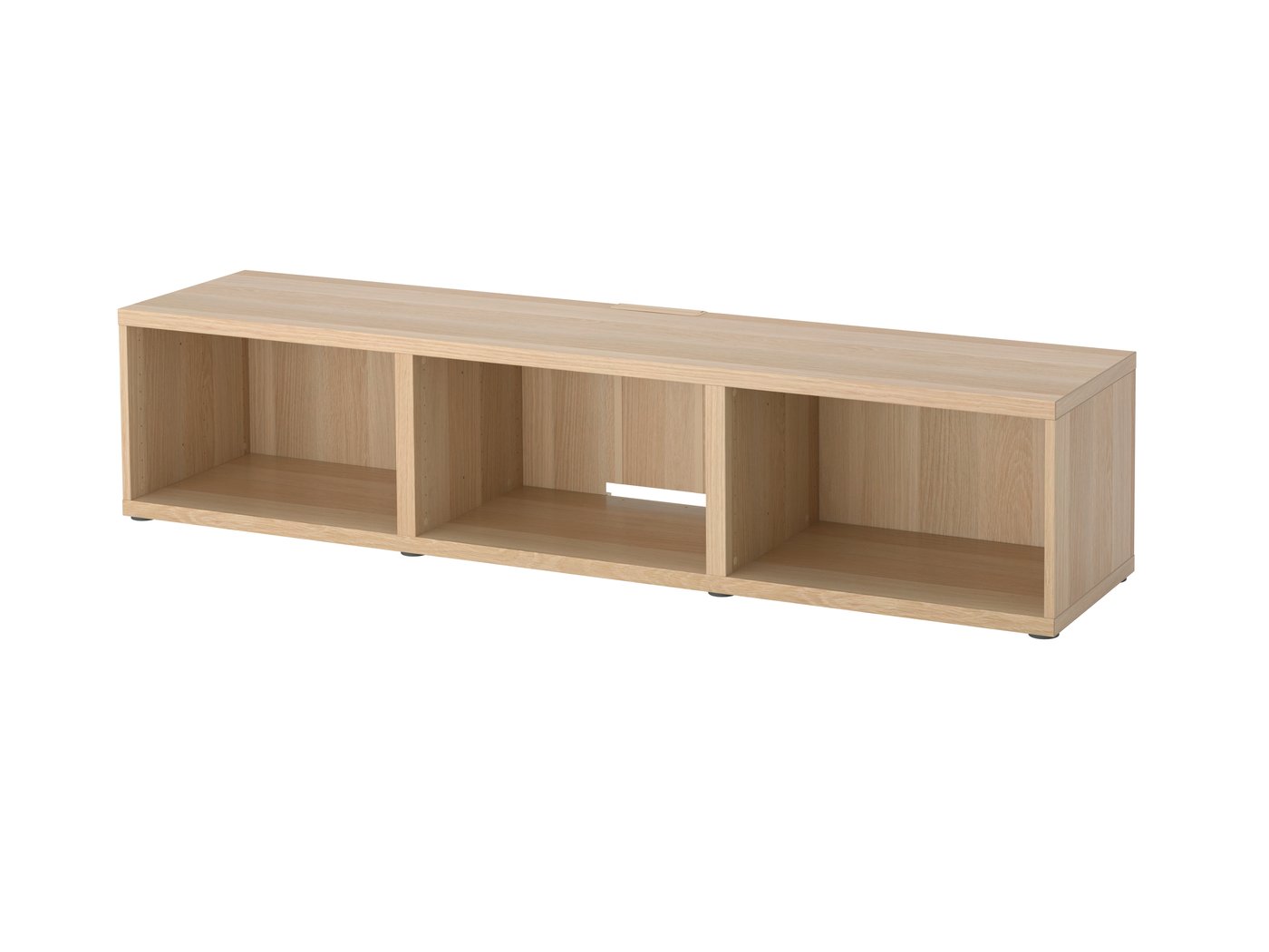 IKEA BESTÅ tv-bänk, vitlaserad ekeffekt, 180x40x38 cm