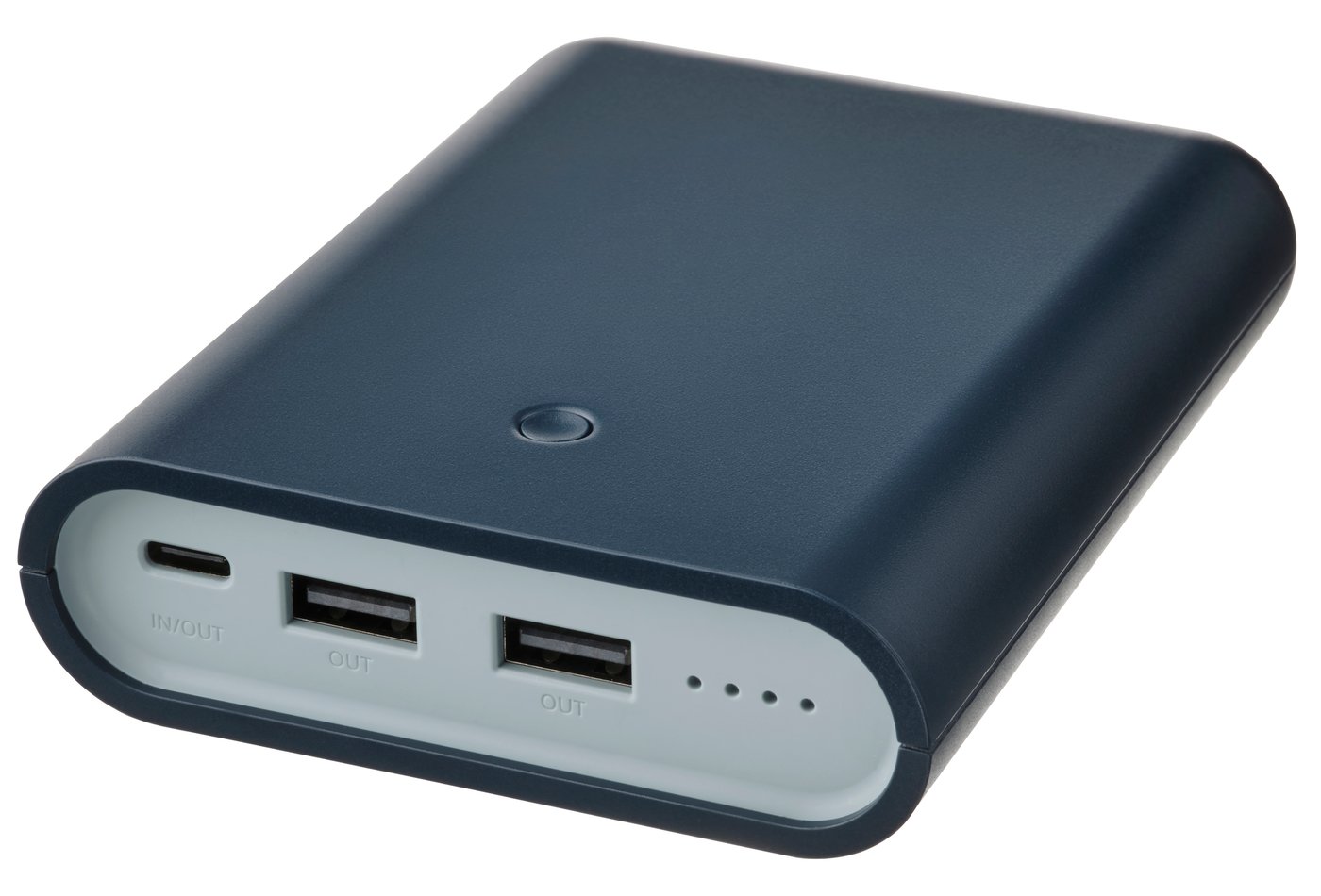 IKEA VARMFRONT powerbank, mörkblå, 10400 mAh, portabel batteriladdare