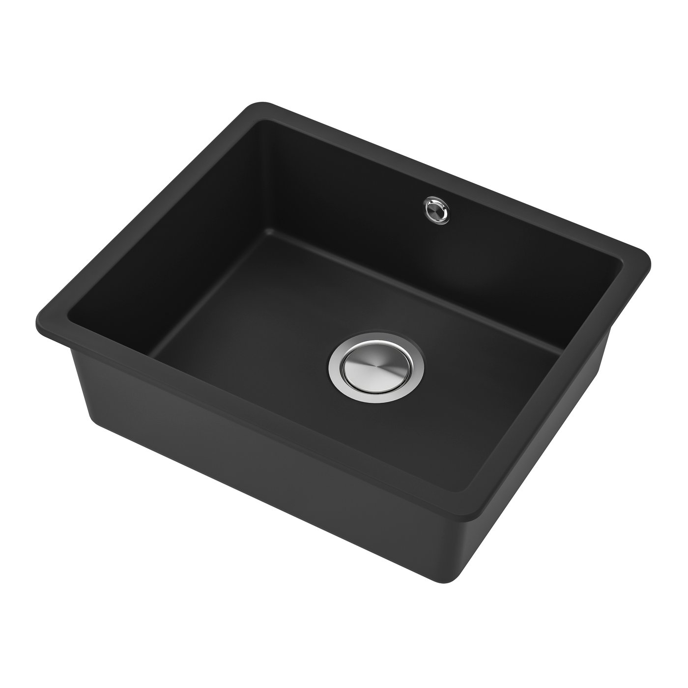 IKEA KILSVIKEN underlimmad diskho, 1 ho, svart kvartskomposit, 56x46 cm, inbyggnadsdiskho