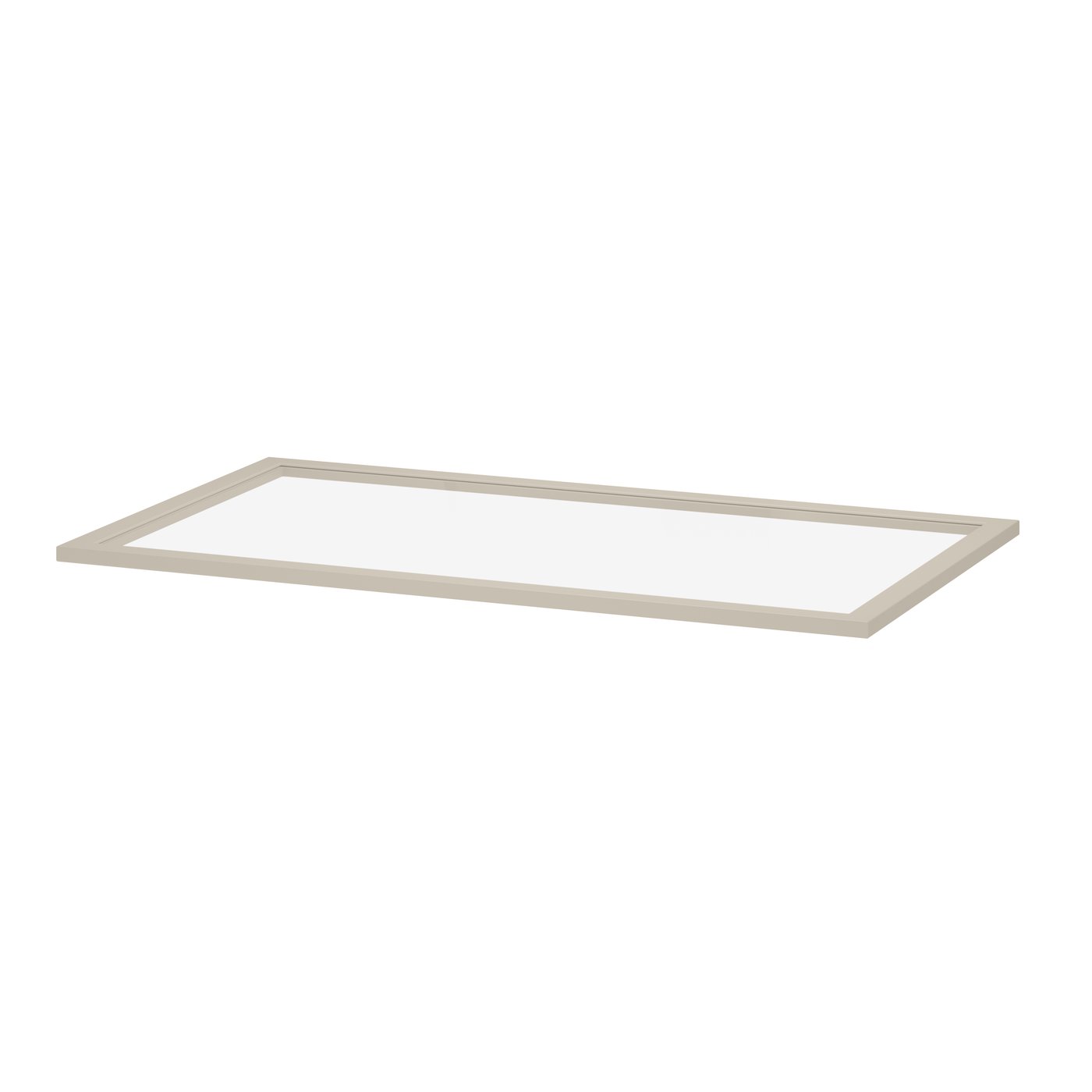 IKEA KOMPLEMENT glashyllplan, gråbeige, 100x58 cm