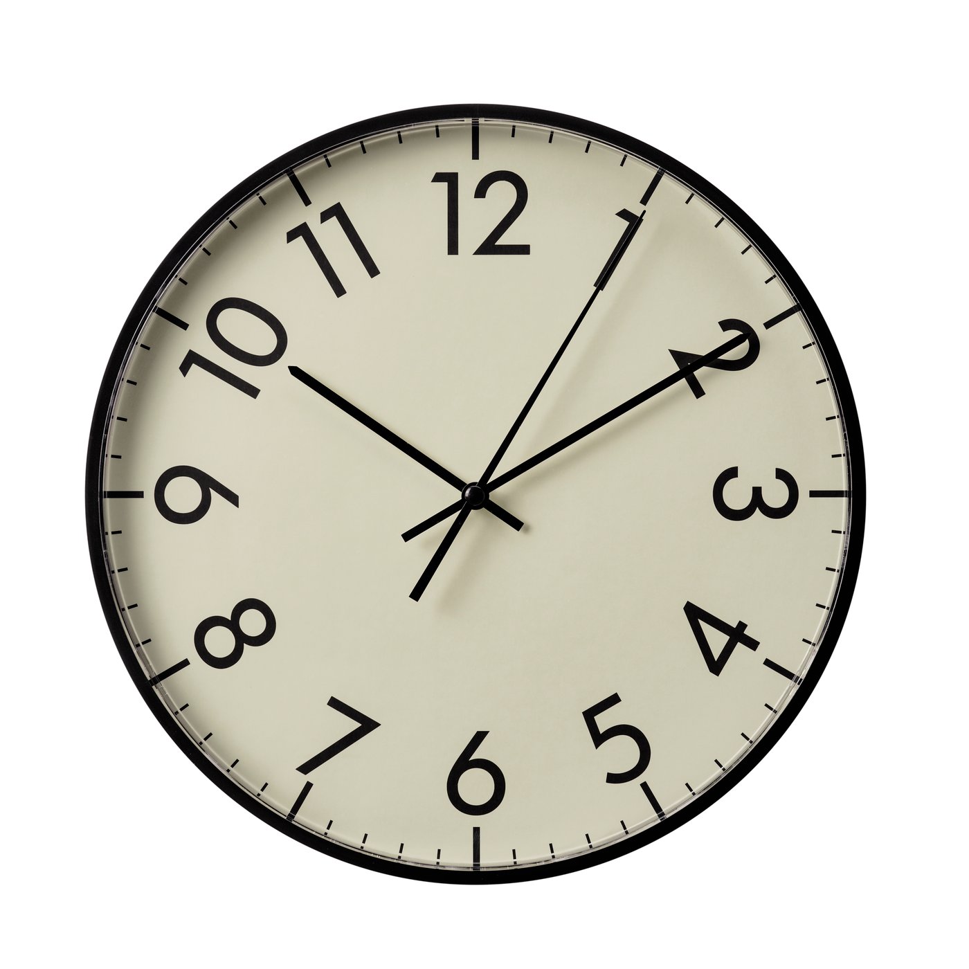 IKEA TALLSPARV väggklocka, svart/beige, 28 cm