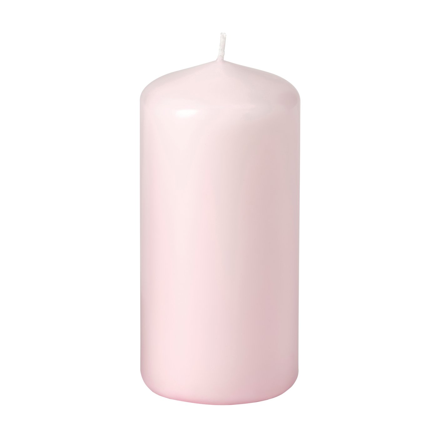 IKEA DAGLIGEN blockljus utan doft, ljusrosa, 14 cm 40 tim.