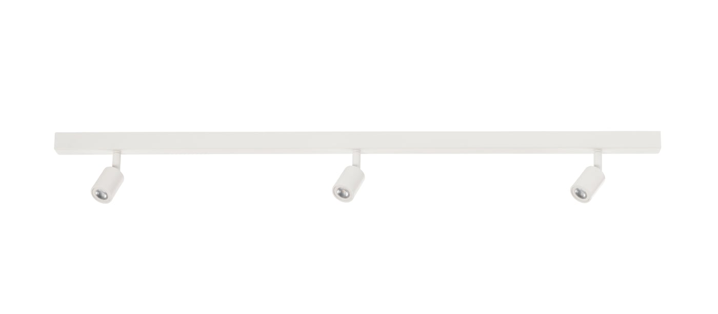 IKEA BÄVE LED spotlight med 3 spots, vit, LED takskena, 3-spots