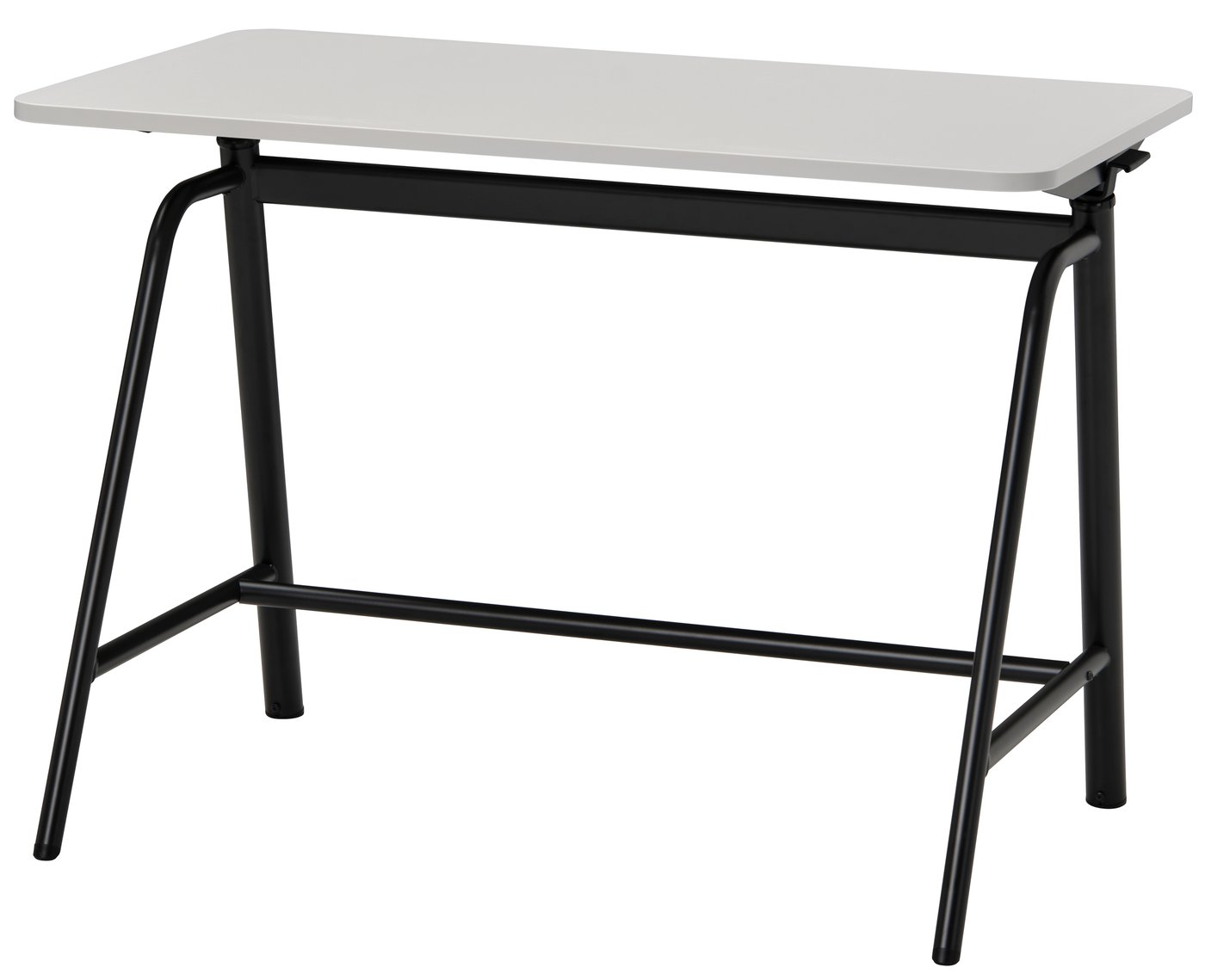 IKEA GLADHÖJDEN höj och sänkbart skrivbord, ljusgrå/antracit, 100x60 cm, skrivbord sitt/stå