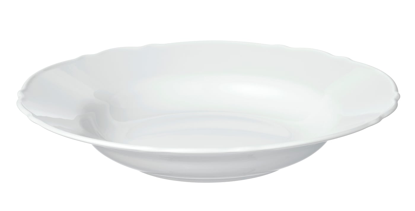 IKEA UPPLAGA djup tallrik, vit, 26 cm