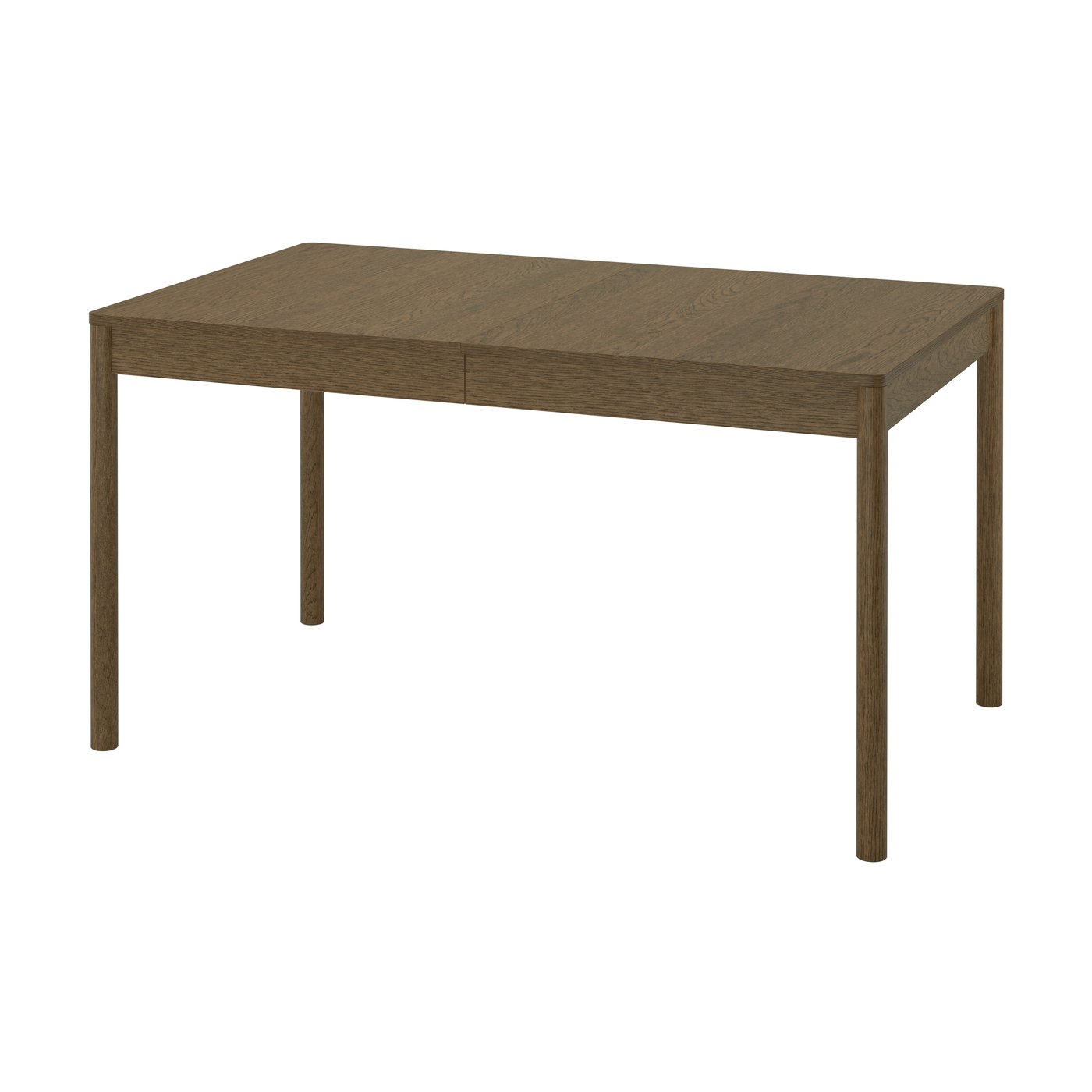IKEA TONSTAD utdragbart bord, brun betsad ekfaner, 140/196x85 cm