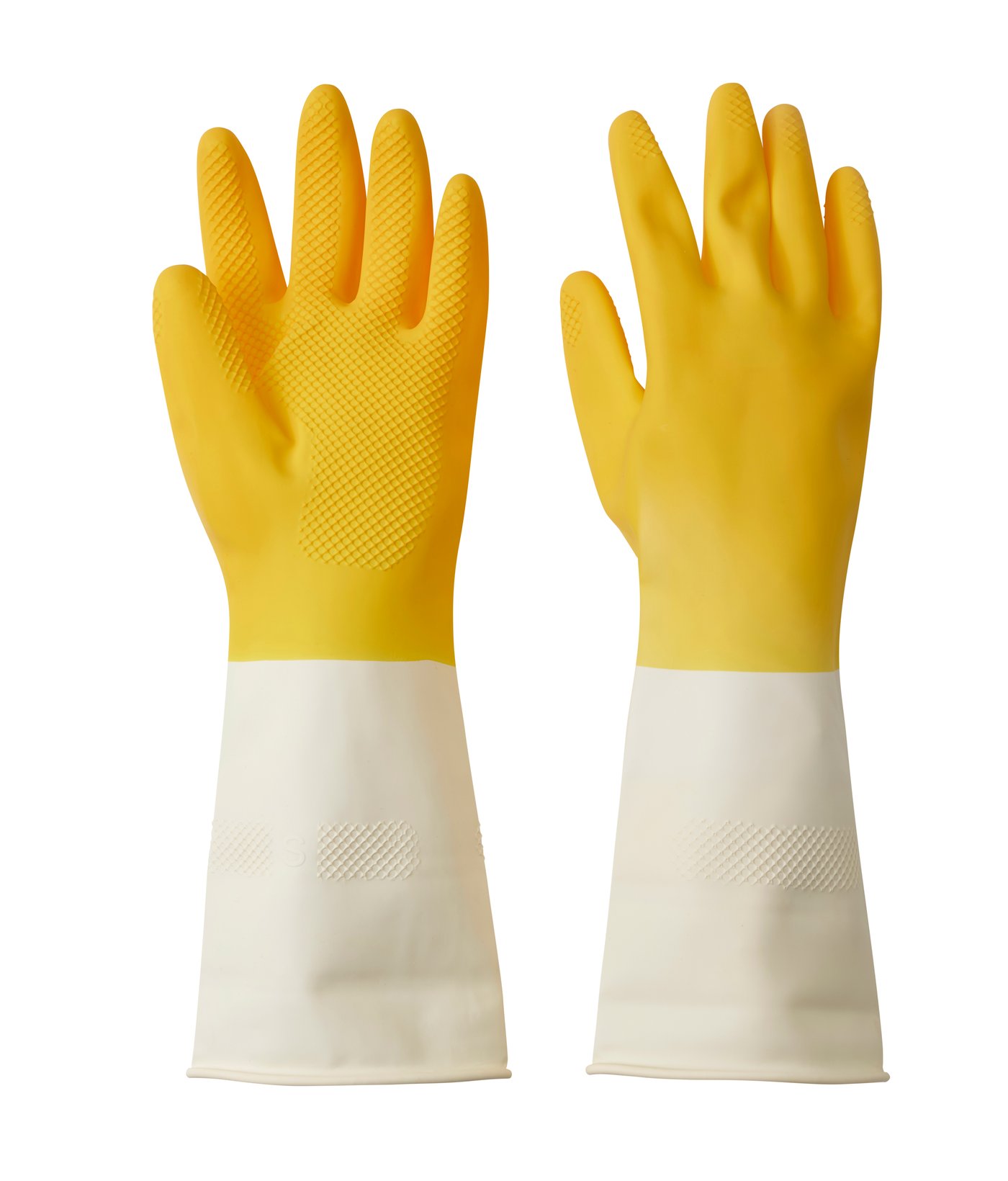 IKEA RINNIG städhandskar, klargul/off-white, S