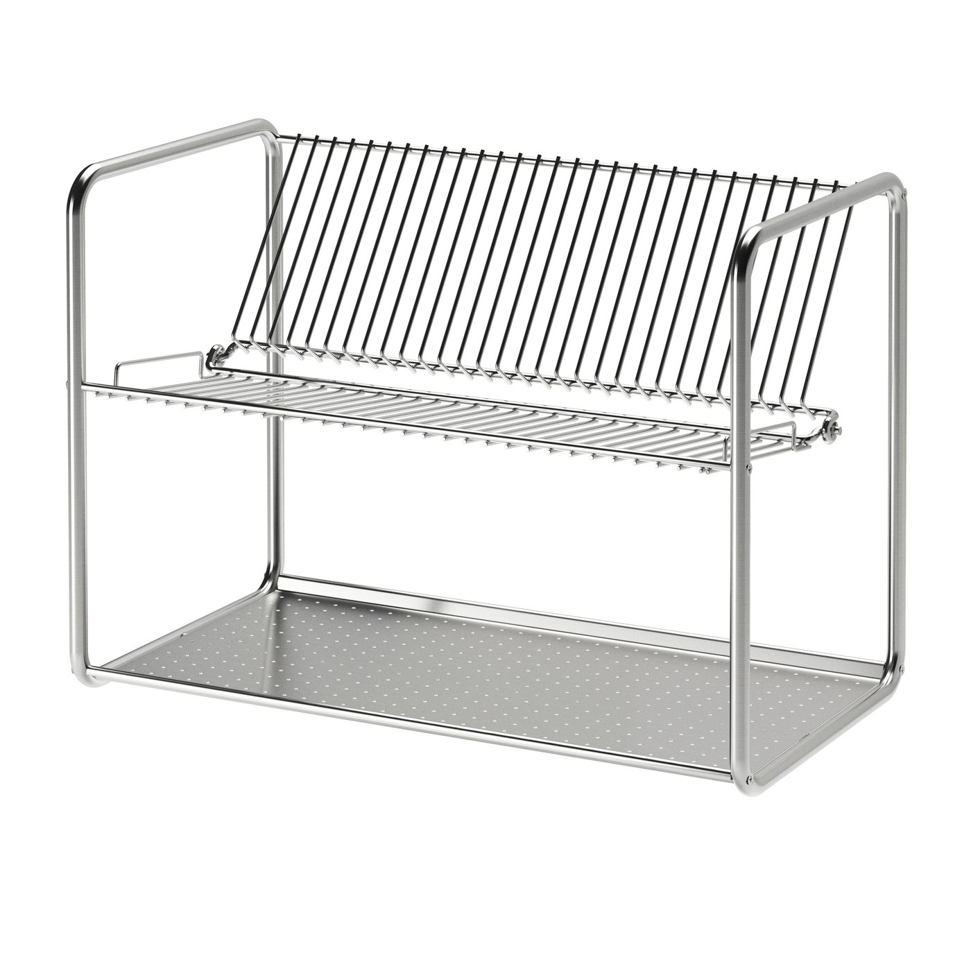 IKEA ORDNING diskställ, rostfritt stål, 50x27x36 cm