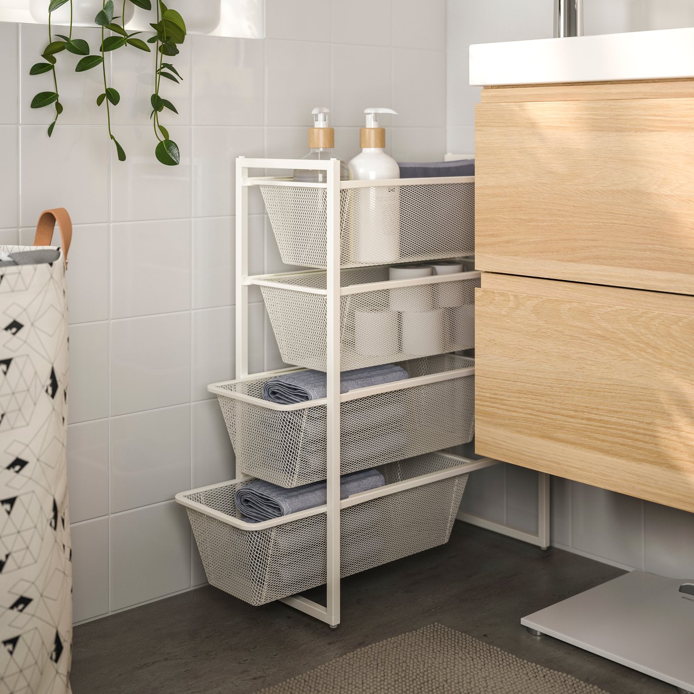 IKEA JONAXEL förvaringskombination, vit, 25x51x70 cm
