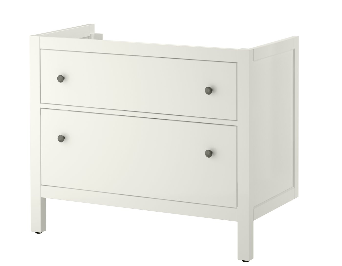 IKEA HEMNES kommod med 2 lådor, vit, 100x47x83 cm