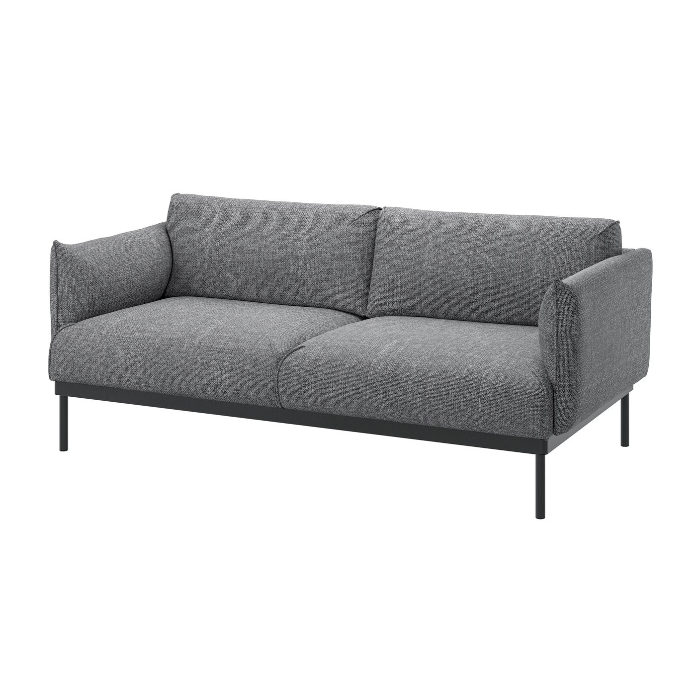 IKEA ÄPPLARYD 2-sitssoffa, lejde grå/svart