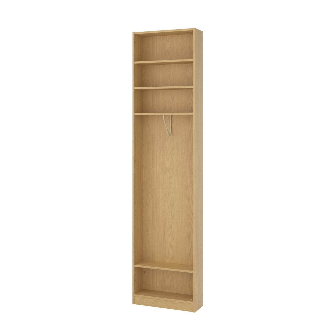 IKEA PAX påbyggnadsdel ändsektion, ekmönstrad, 20x58x236 cm