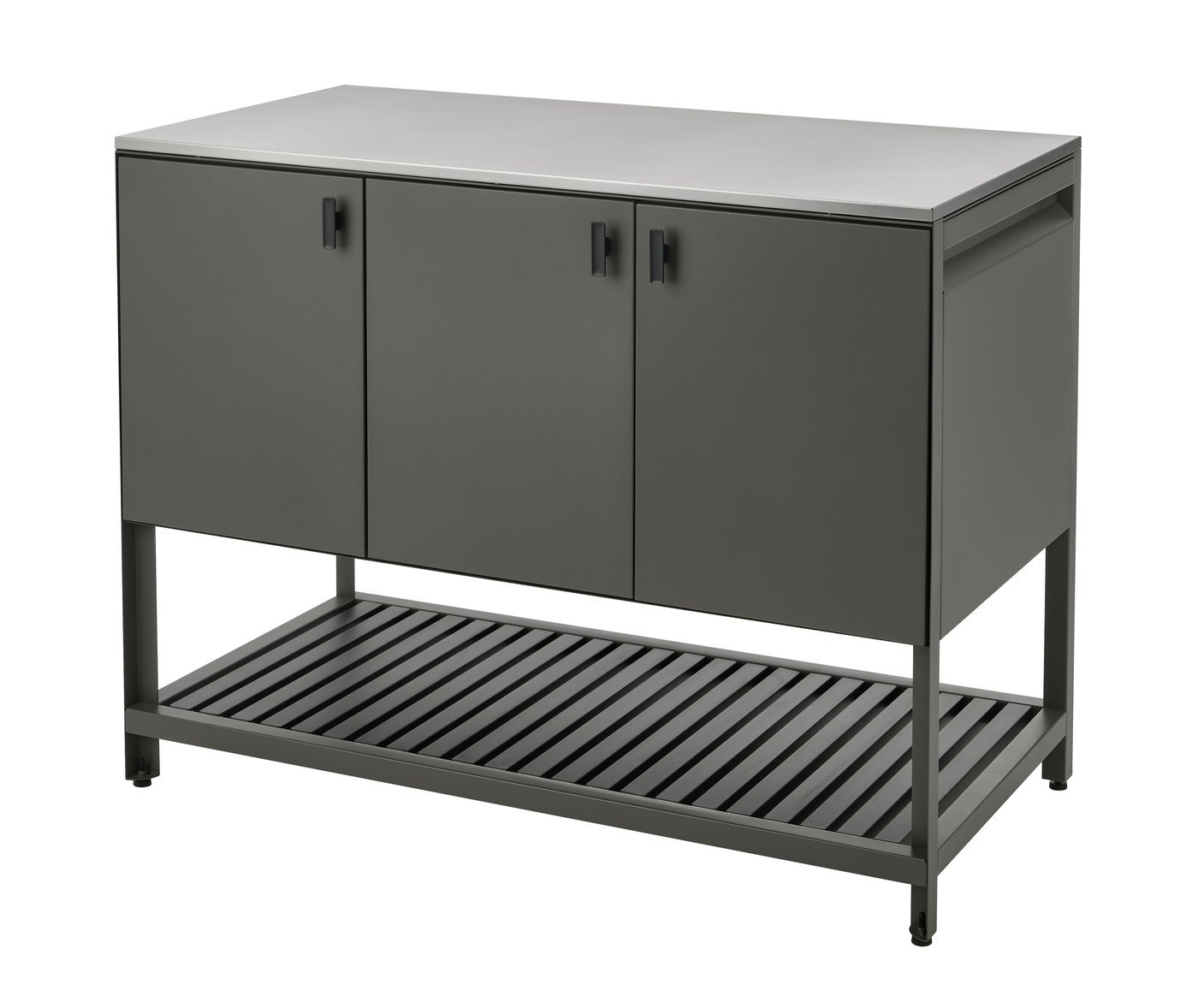 IKEA BÅTSKÄR stängd köksenhet, utomhus/mörkgrå, 120x60 cm