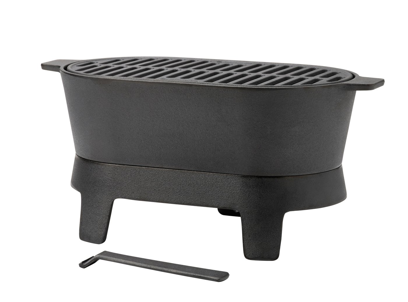 IKEA SOLUPPGÅNG grill, gjutjärn, 21x43 cm