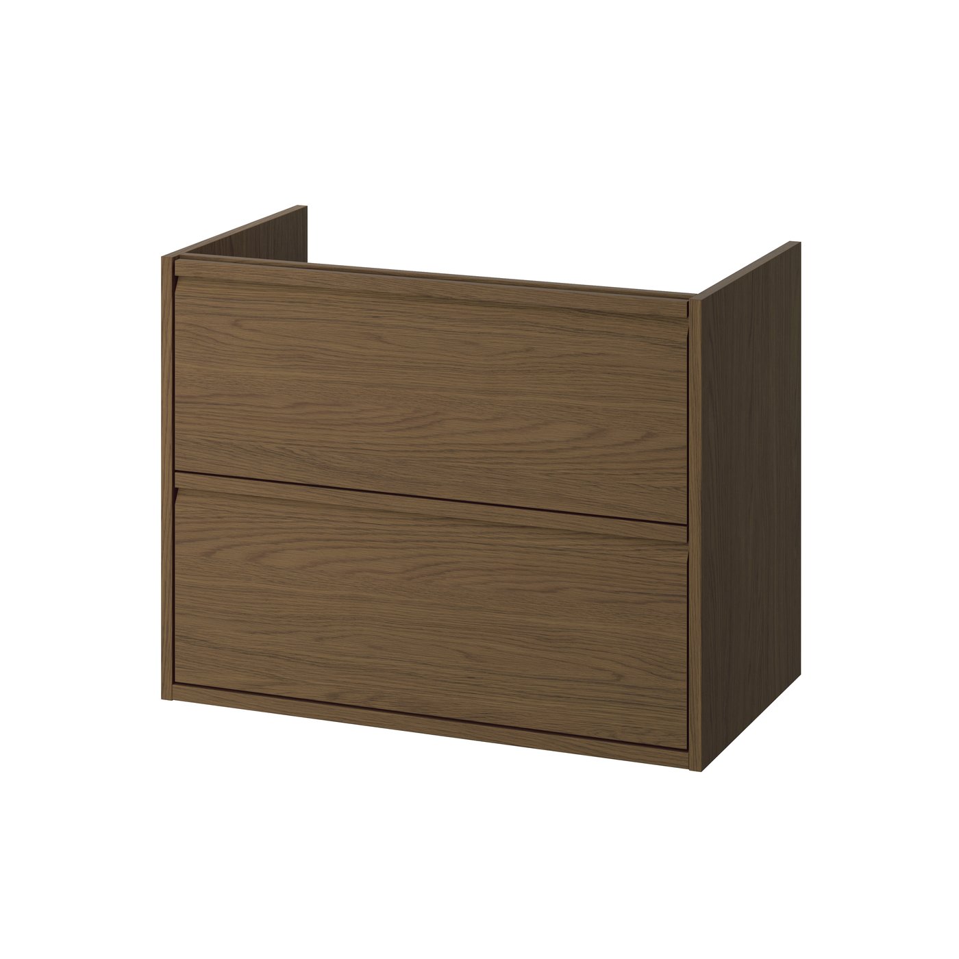 IKEA ÄNGSJÖN kommod med lådor, brun ekmönstrad, 80x48x63 cm