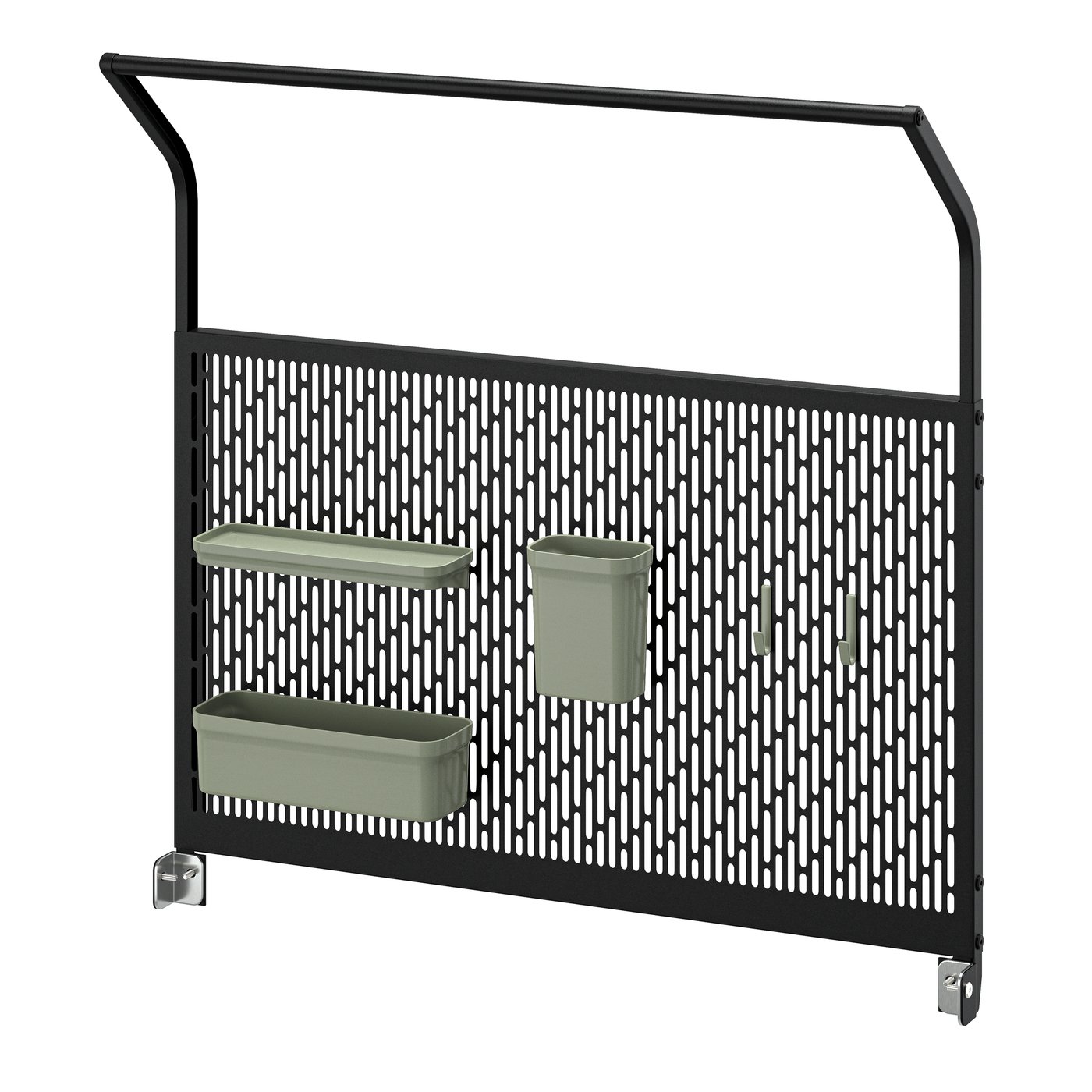 IKEA GRILLSKÄR väggaller för utekök, svart, 86x87 cm