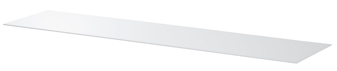 IKEA BESTÅ toppskiva, glas/vit, 180x40 cm