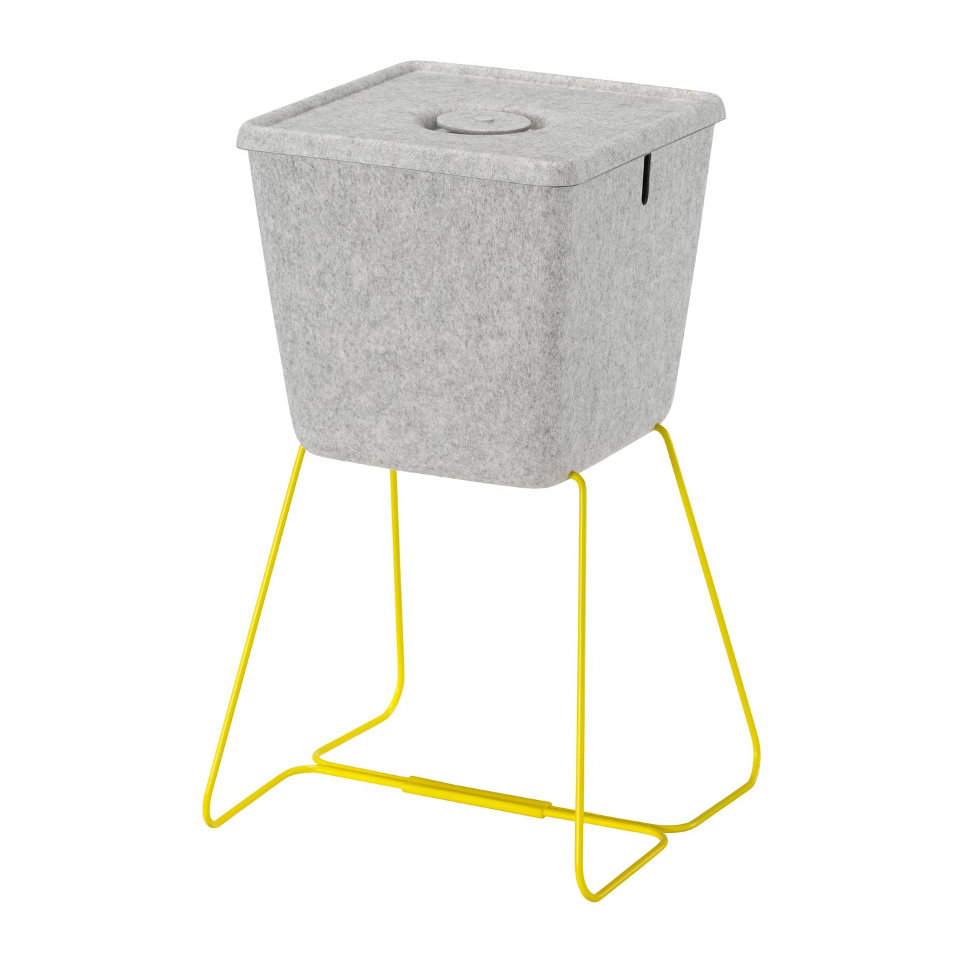 IKEA BRÄNNBOLL korg, grå/gul, 30x33x30 cm