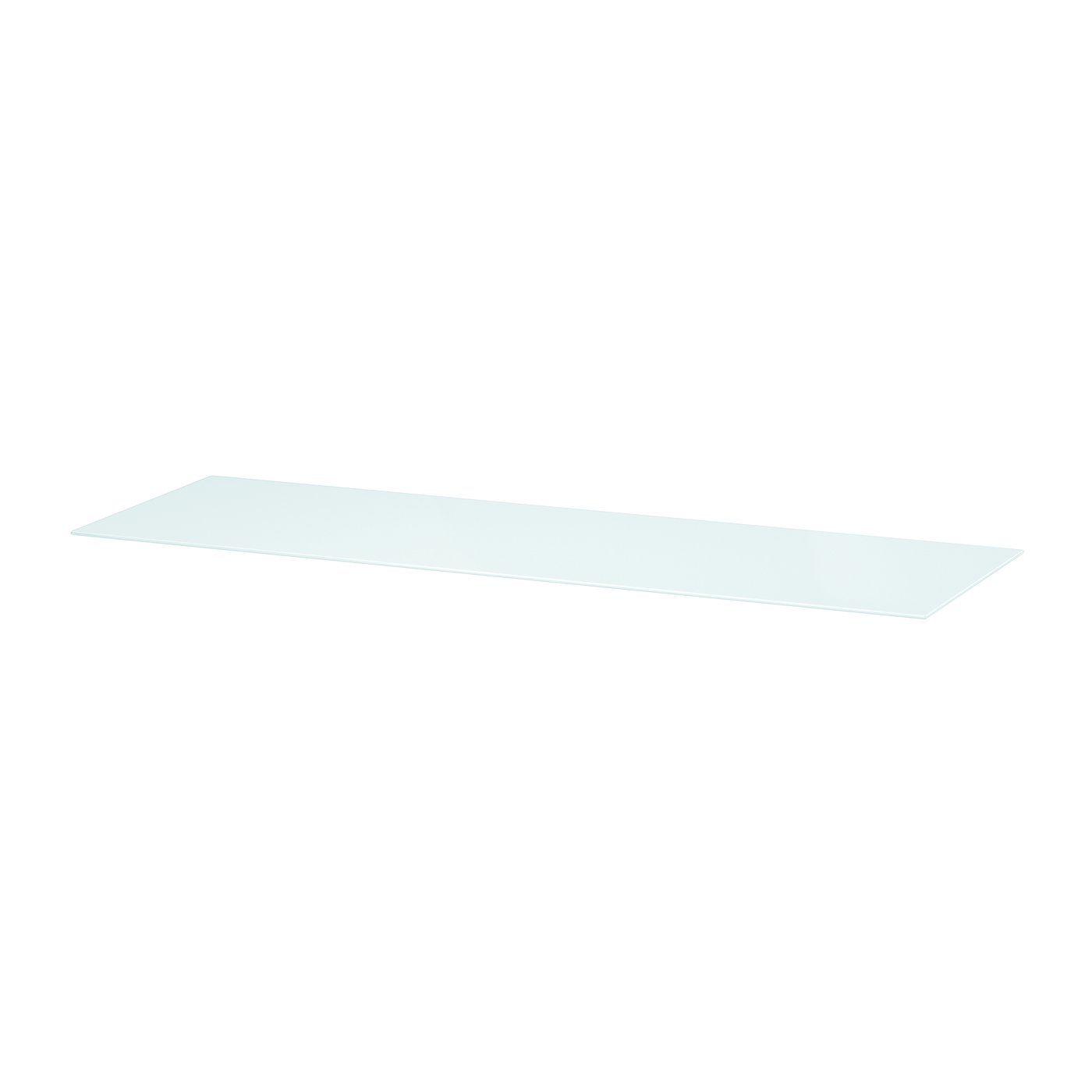 IKEA BESTÅ toppskiva, glas vit/ljusgrön, 120x40 cm