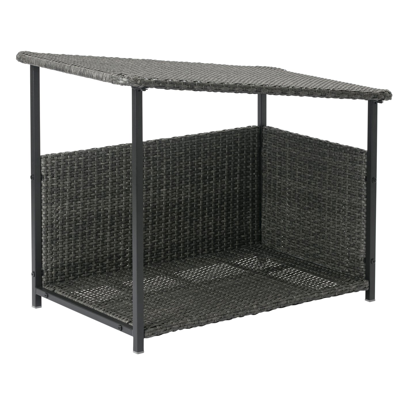 IKEA BOLMSÖ hundsäng, utomhus mörkgrå