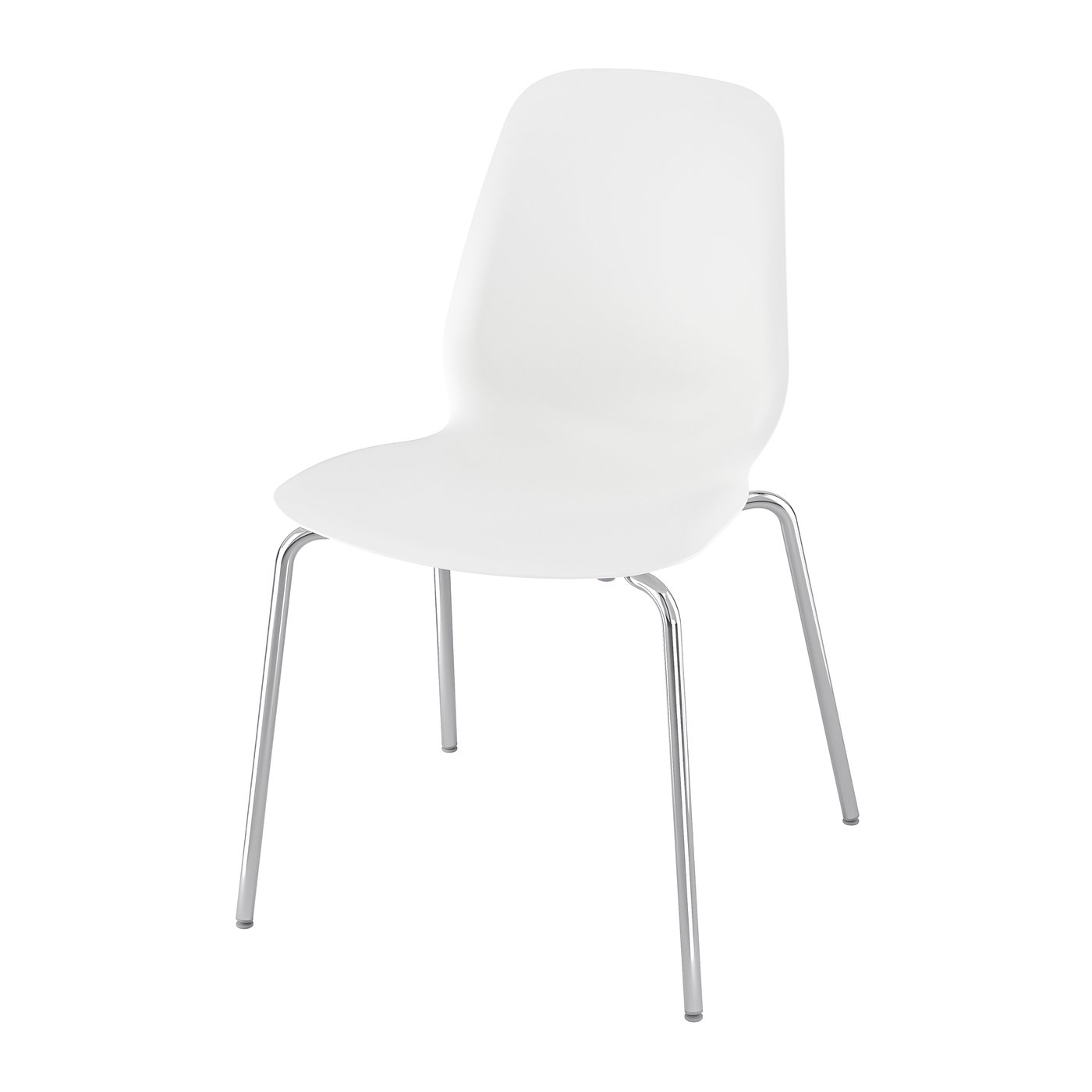 IKEA LIDÅS stol, vit/sefast förkromad