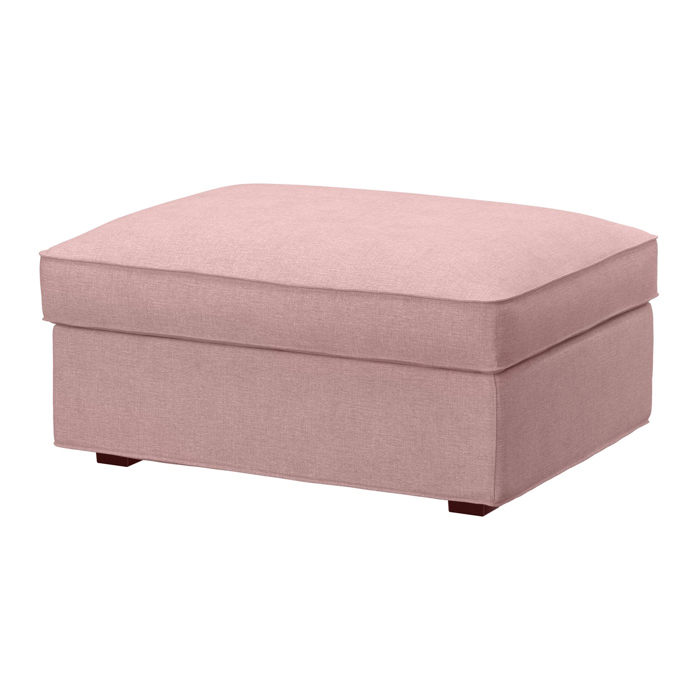 IKEA KIVIK klädsel fotpall med förvaring, gunnared ljus brunrosa