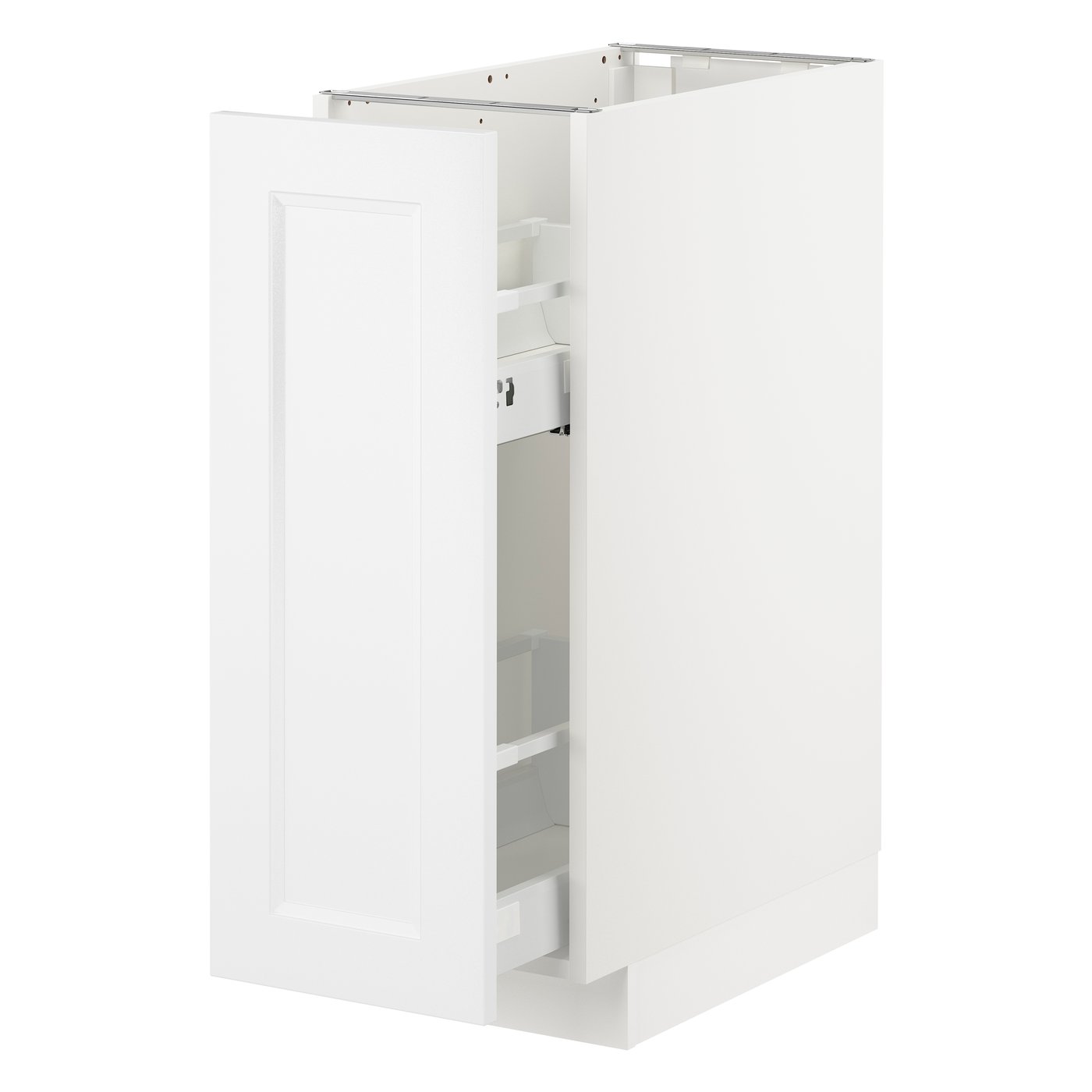 IKEA METOD bänkskåp med utdragbar inredning, vit/axstad matt vit, 30x60 cm