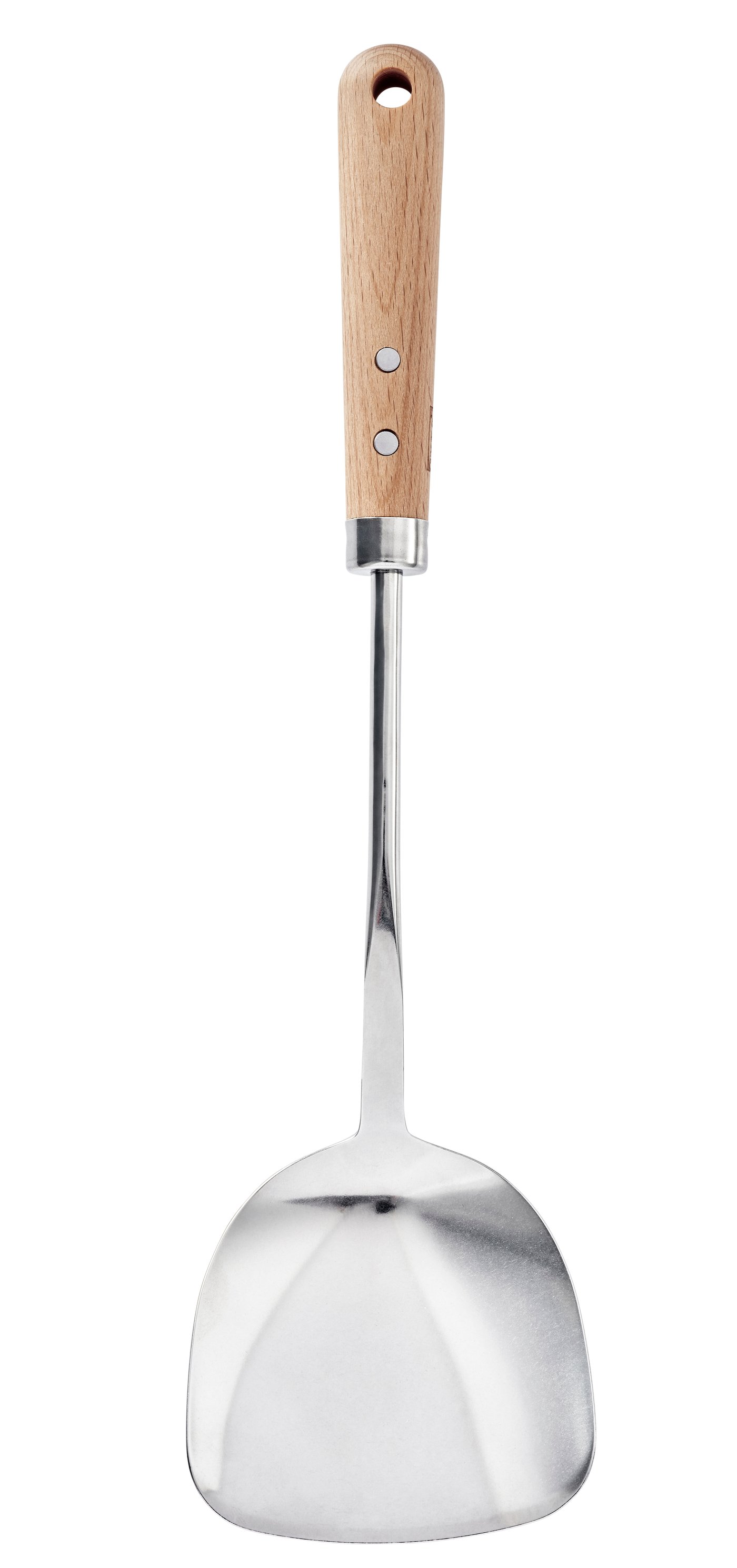 IKEA VARDAGEN stekspade för wok, rostfritt stål/bok, 36 cm
