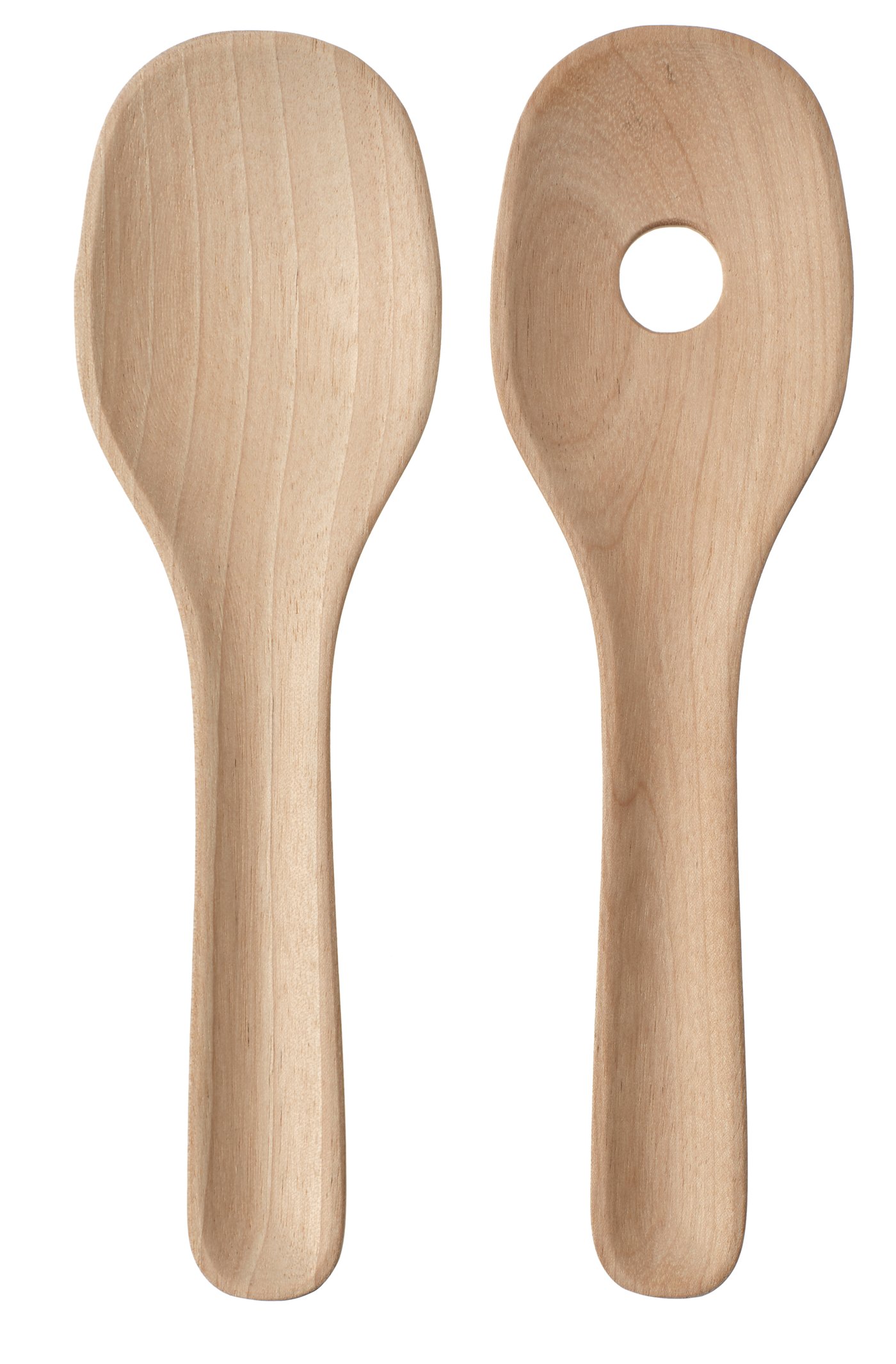 IKEA SKALLKNEKT salladsbestick 2 delar, massiv björk