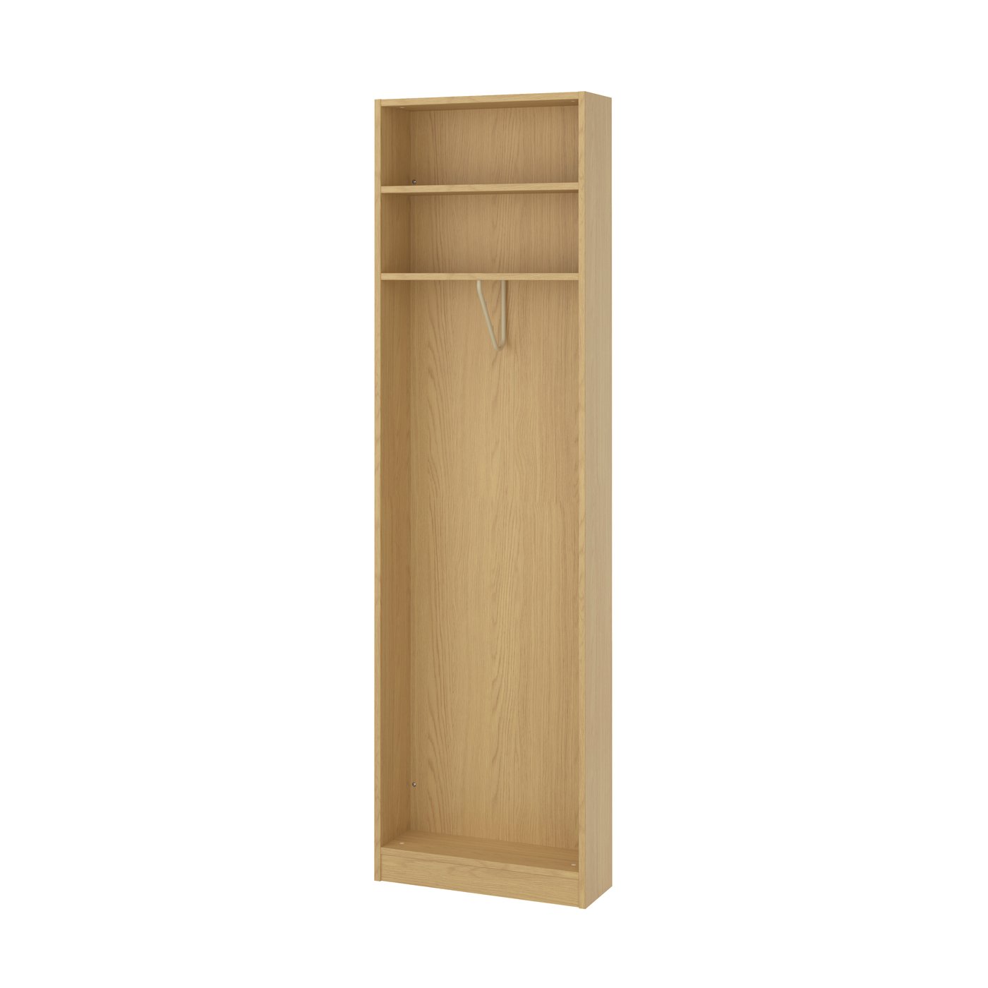 IKEA PAX påbyggnadsdel ändsektion, ekmönstrad, 20x58x201 cm