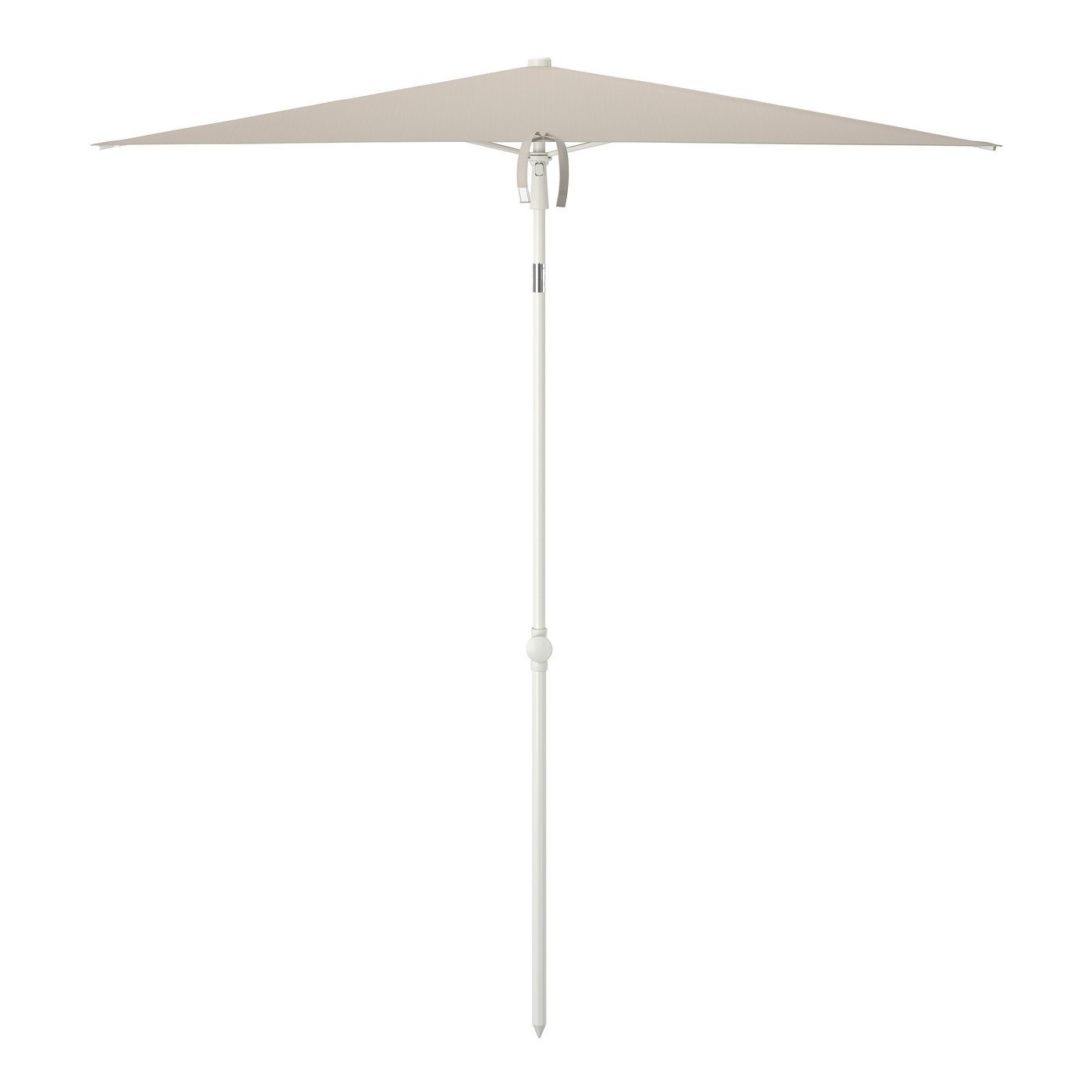 IKEA TVETÖ parasoll, vinkelbart/gråbeige vit, 180x145 cm
