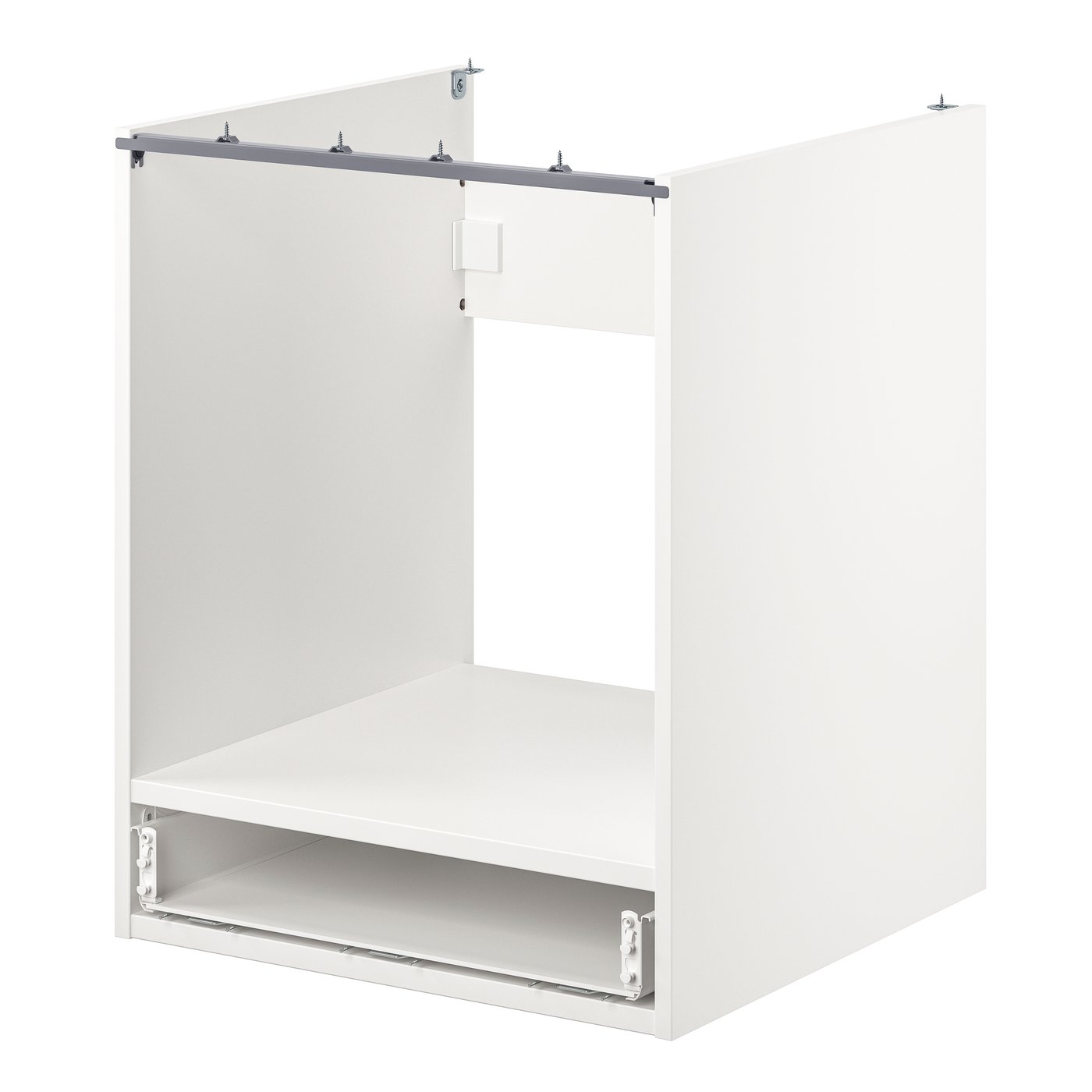 IKEA ENHET bänkskåp f ugn m låda, vit, 60x60x75 cm