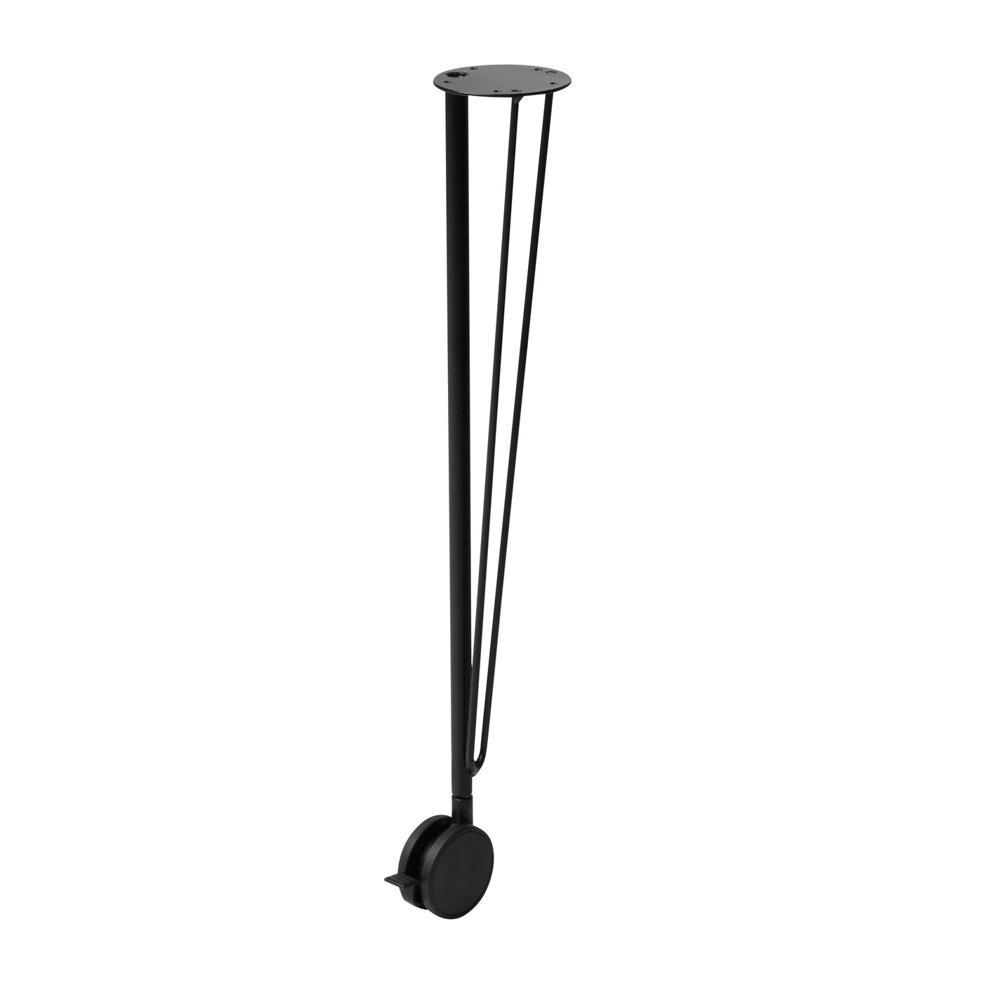 IKEA KRILLE ben med hjul, svart, 70 cm