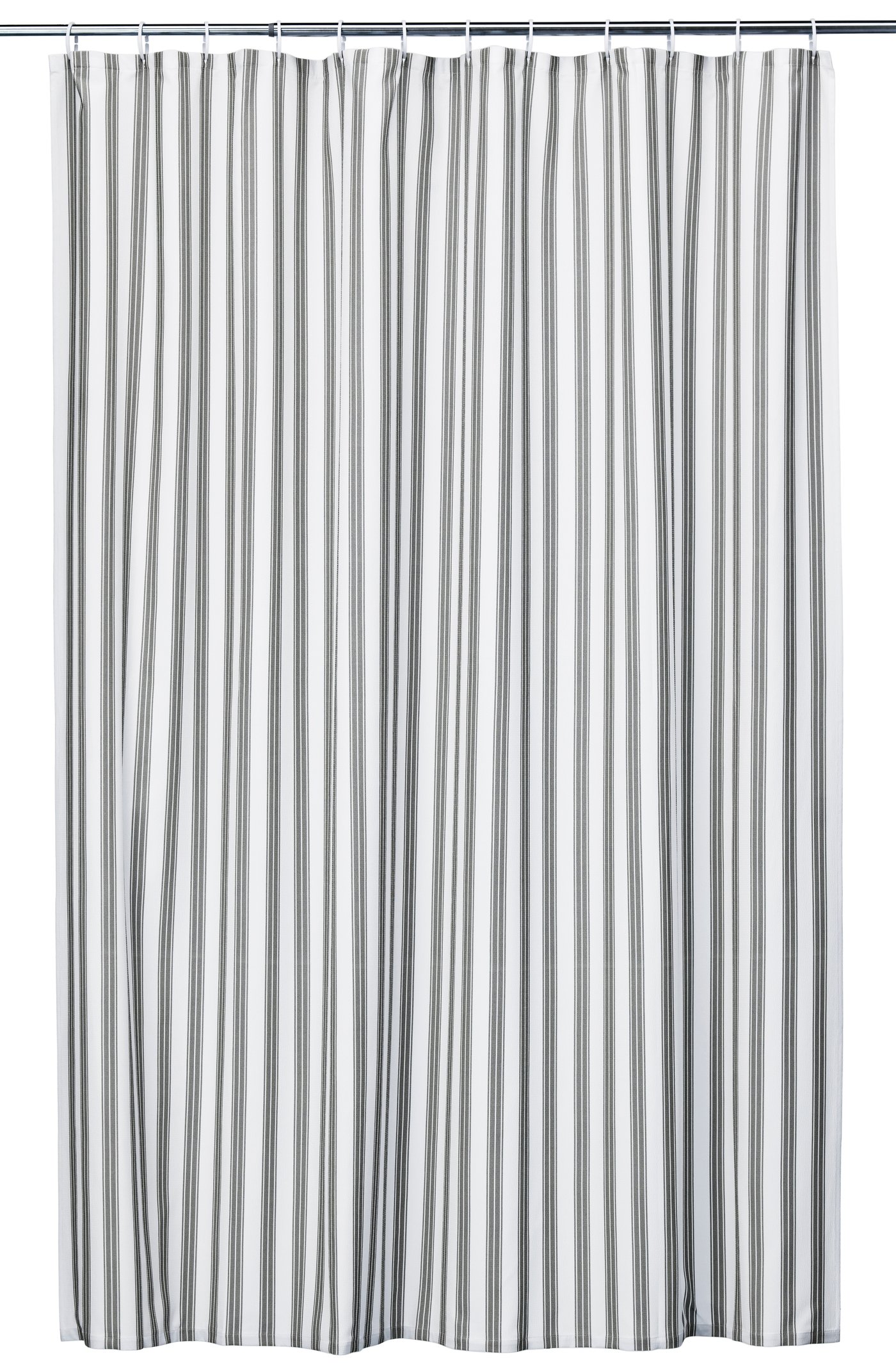 IKEA STAVBJÖRNBÄR duschdraperi, svart/vit, 180x200 cm