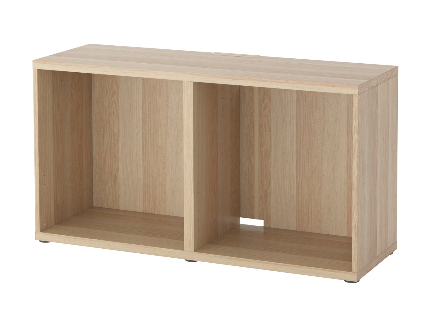 IKEA BESTÅ tv-bänk, vitlaserad ekeffekt, 120x40x64 cm