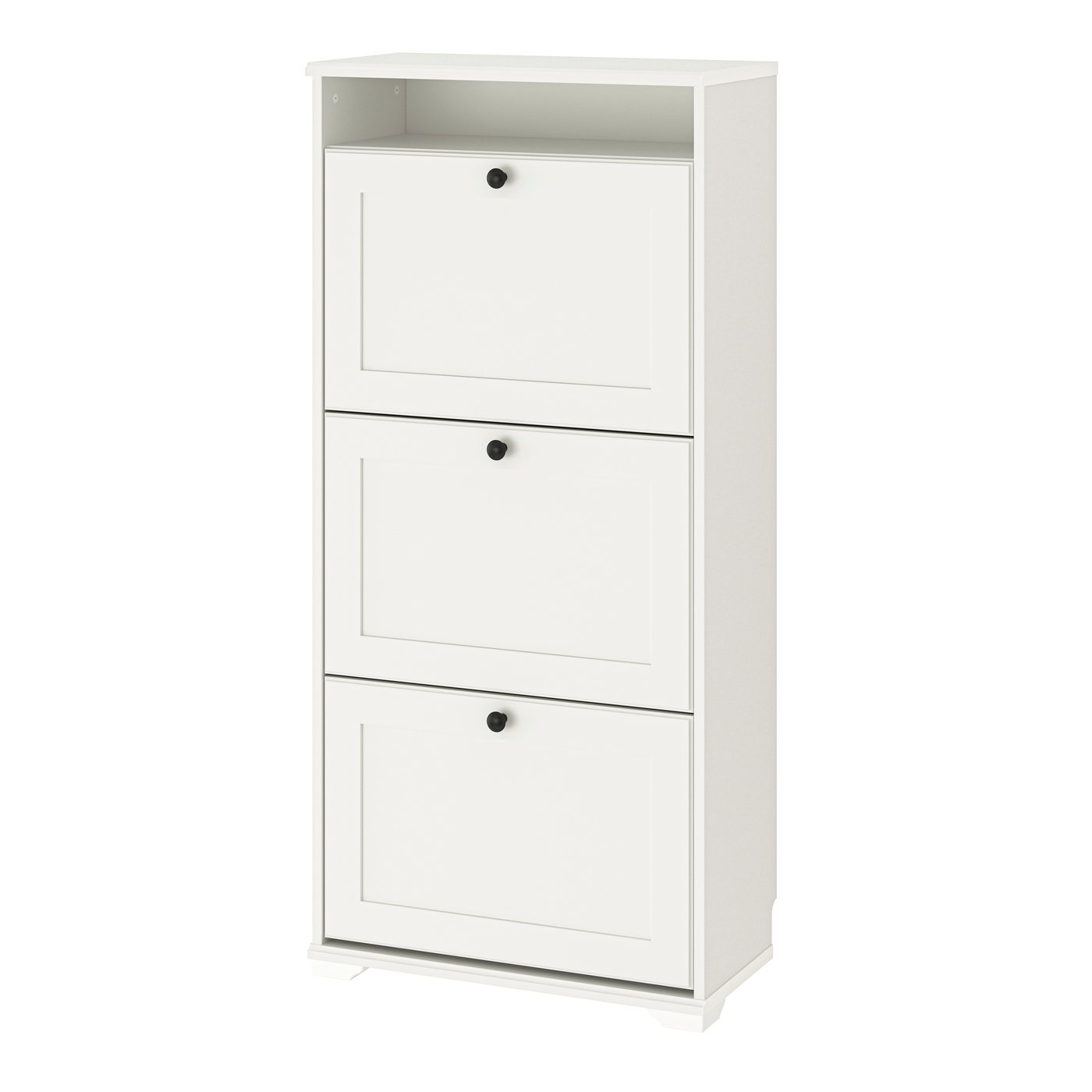 IKEA BRUSALI skoskåp 3 fack, vit, 61x30x130 cm
