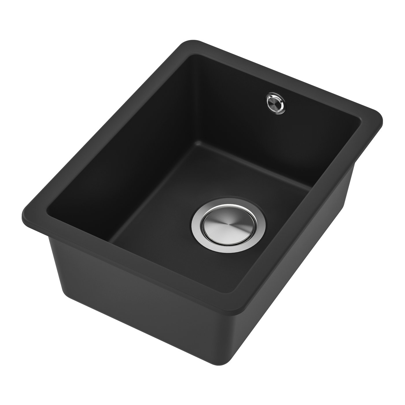 IKEA KILSVIKEN underlimmad diskho, 1 ho, svart/kvartskomposit, 36x46 cm, inbyggnadsdiskho
