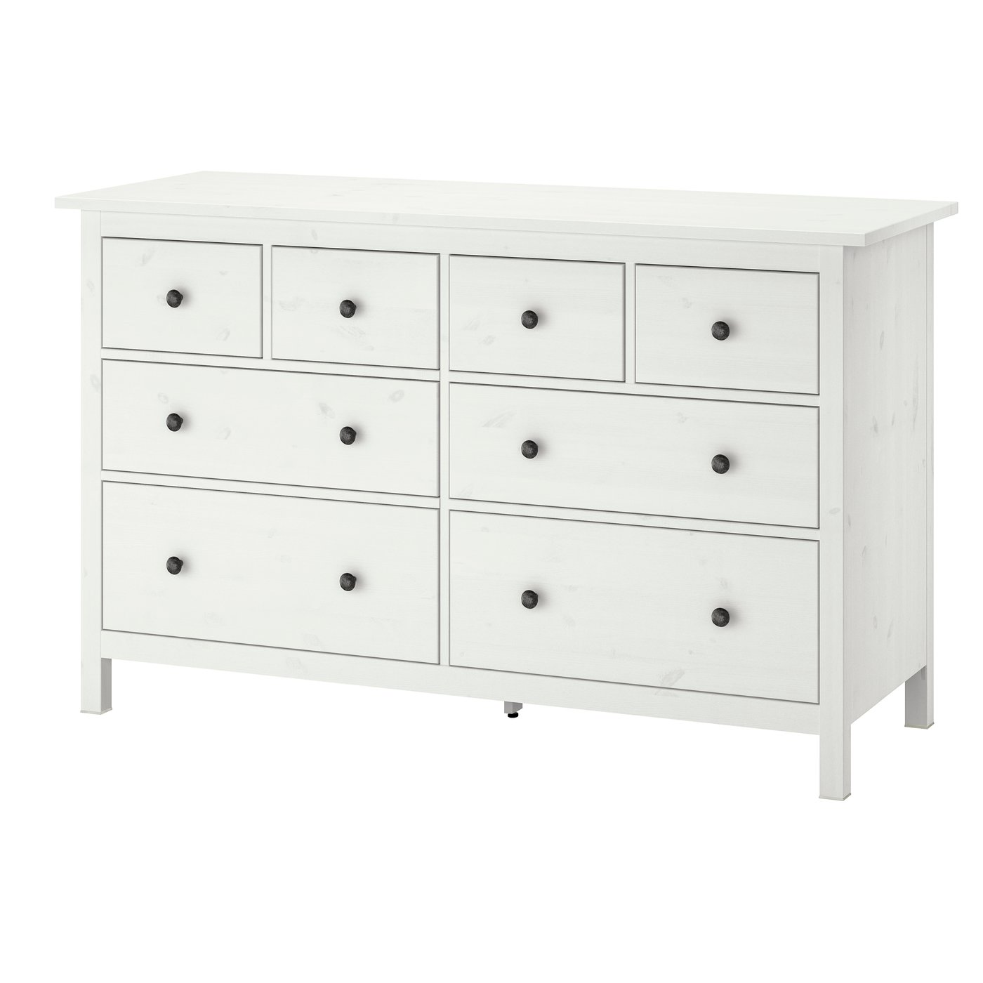 IKEA HEMNES byrå med 8 lådor, vitbets, 160x96 cm